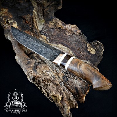 Ніж ручної роботи "Мозаїчний" з піхвами (вик. 15)