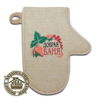 Рукавиця для лазні (натуральна вовна), "Добрая баня"