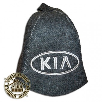 Шапка для бани (серый искусственный войлок), "Kia"