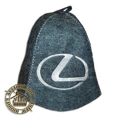 Шапка для бани (серый искусственный войлок), "Lexus"