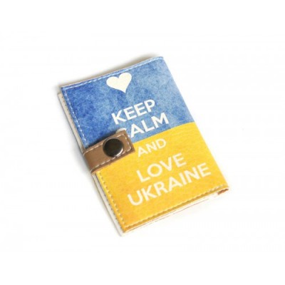 Обложка для ID паспорта "Keep calm and love Ukraine"