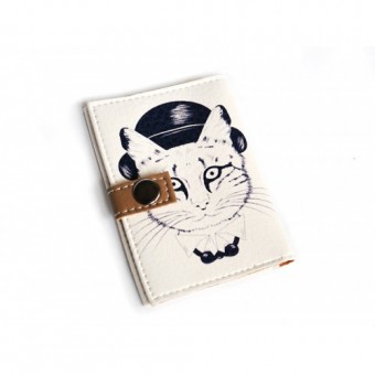 Обложка для ID паспорта "Кот в котелке"