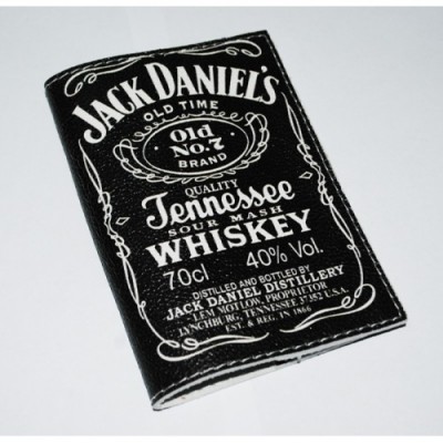 Кожаная  обложка для паспорта "JackDanielsBlack"