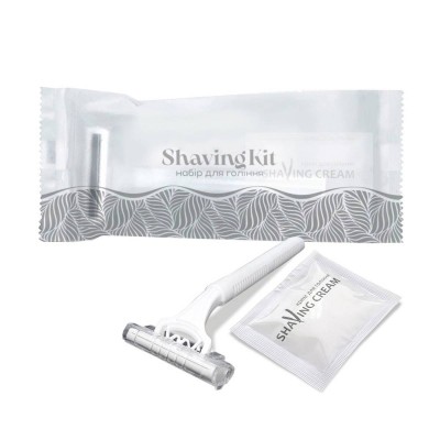 Одноразовий набір для гоління (станок (2 леза) + гель 10 мл) Одноразовий набір для гоління (станок (2 леза) + гель 10 мл)